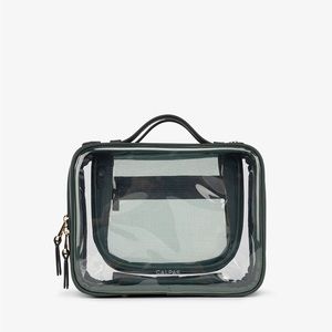 Calpak Large emerald dark green cosmetic case toiletry bag - used once